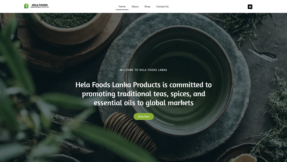 Food retail e-commerce website developed for Hela Foods